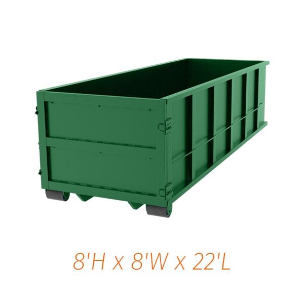 we offer flexible rental periods for our forty yard dumpsters, ranging from a few days to several weeks